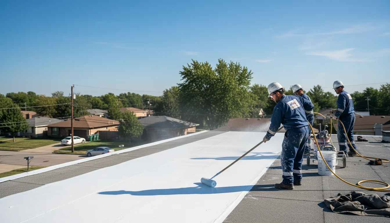 Commercial roof coating in Sanger, TX near me